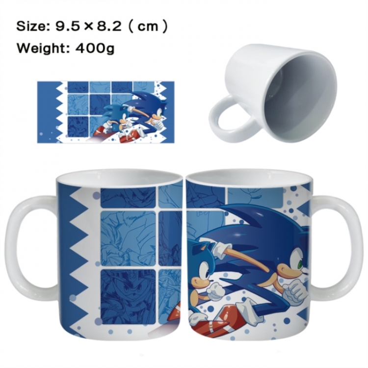 Sonic The Hedgehog Anime peripheral ceramic cup tea cup drinking cup 9.5X8.2cm
