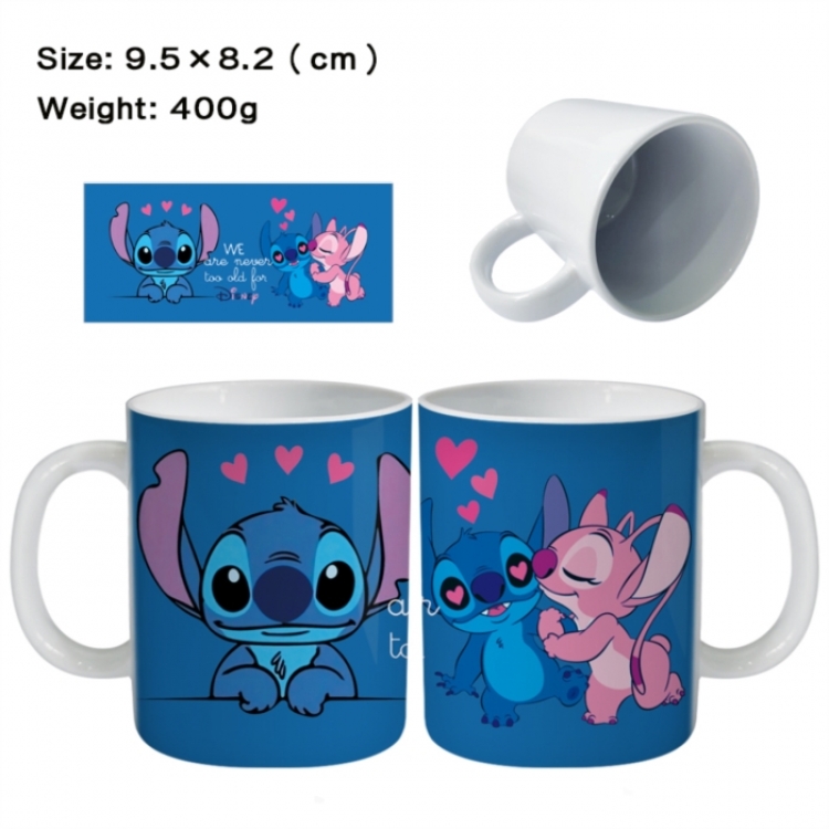 Lilo & Stitch Anime peripheral ceramic cup tea cup drinking cup 9.5X8.2cm