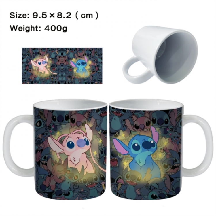Lilo & Stitch Anime peripheral ceramic cup tea cup drinking cup 9.5X8.2cm