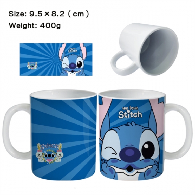 Lilo & Stitch Anime peripheral ceramic cup tea cup drinking cup 9.5X8.2cm