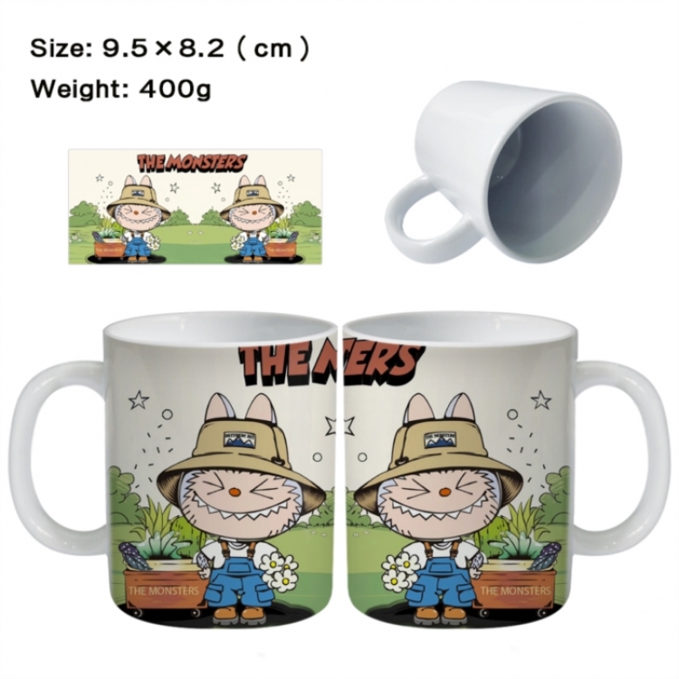 LABUBU Anime peripheral ceramic cup tea cup drinking cup 9.5X8.2cm