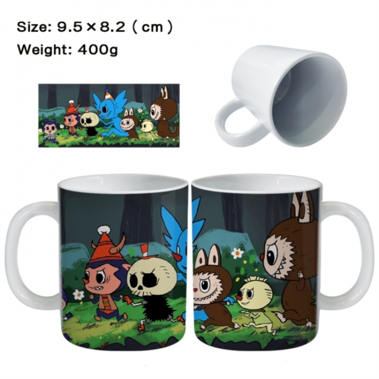 LABUBU Anime peripheral ceramic cup tea cup drinking cup 9.5X8.2cm