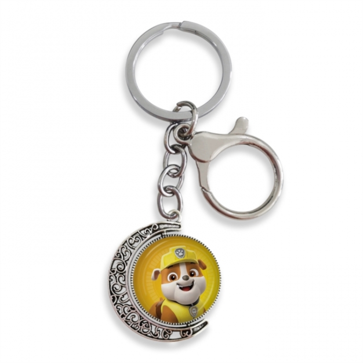 PAW Patrol Anime double-sided crystal rotating gemstone keychain pendant price for 5 pcs