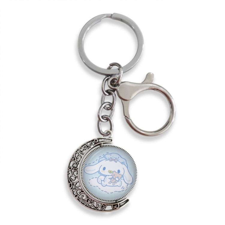 sanrio Anime double-sided crystal rotating gemstone keychain pendant price for 5 pcs