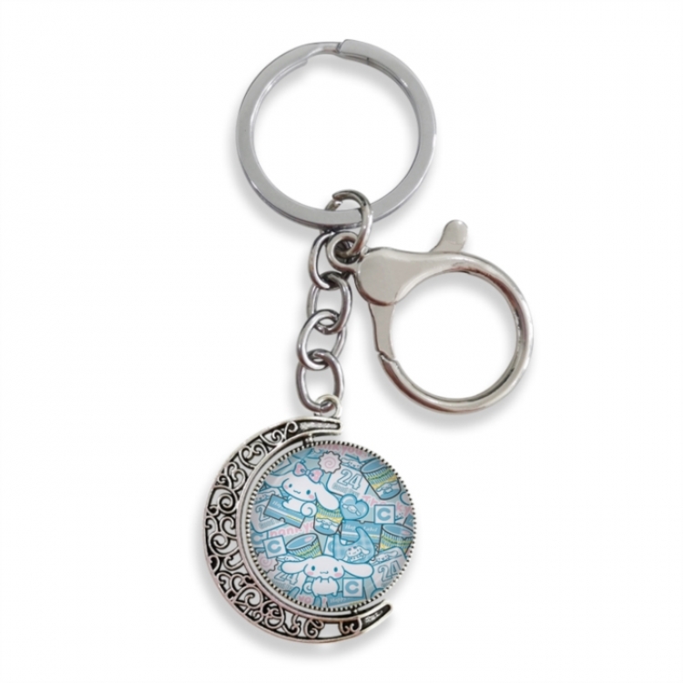sanrio Anime double-sided crystal rotating gemstone keychain pendant price for 5 pcs