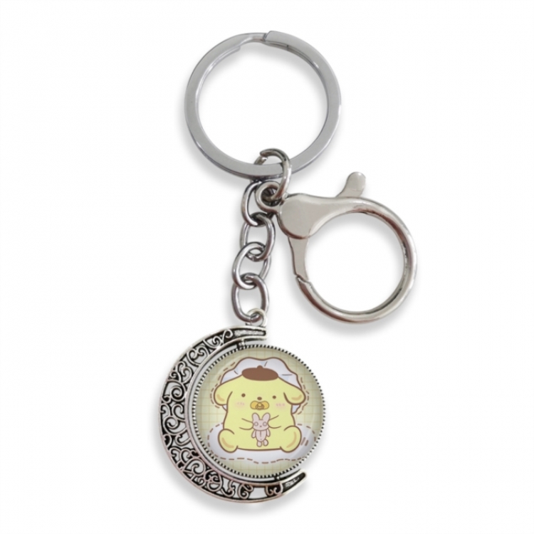 sanrio Anime double-sided crystal rotating gemstone keychain pendant price for 5 pcs