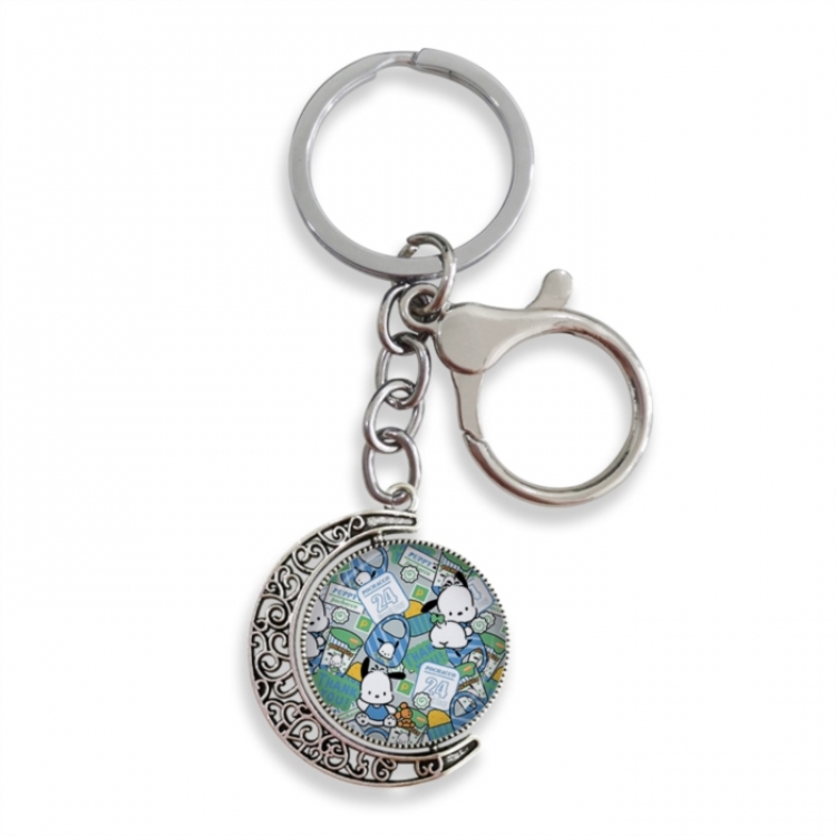 sanrio Anime double-sided crystal rotating gemstone keychain pendant price for 5 pcs
