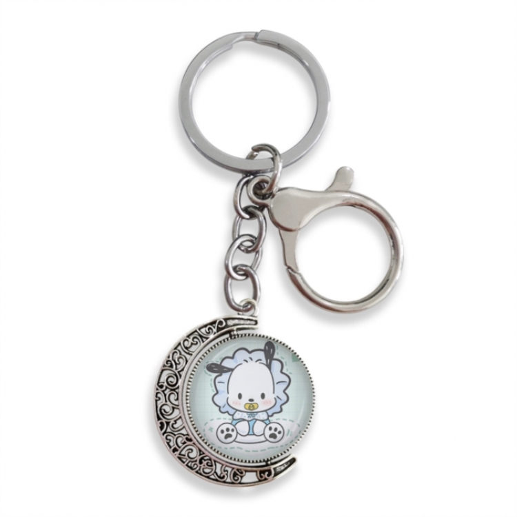 sanrio Anime double-sided crystal rotating gemstone keychain pendant price for 5 pcs