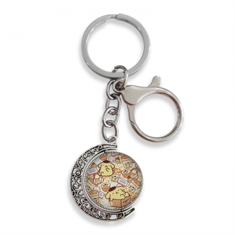 sanrio Anime double-sided crystal rotating gemstone keychain pendant price for 5 pcs