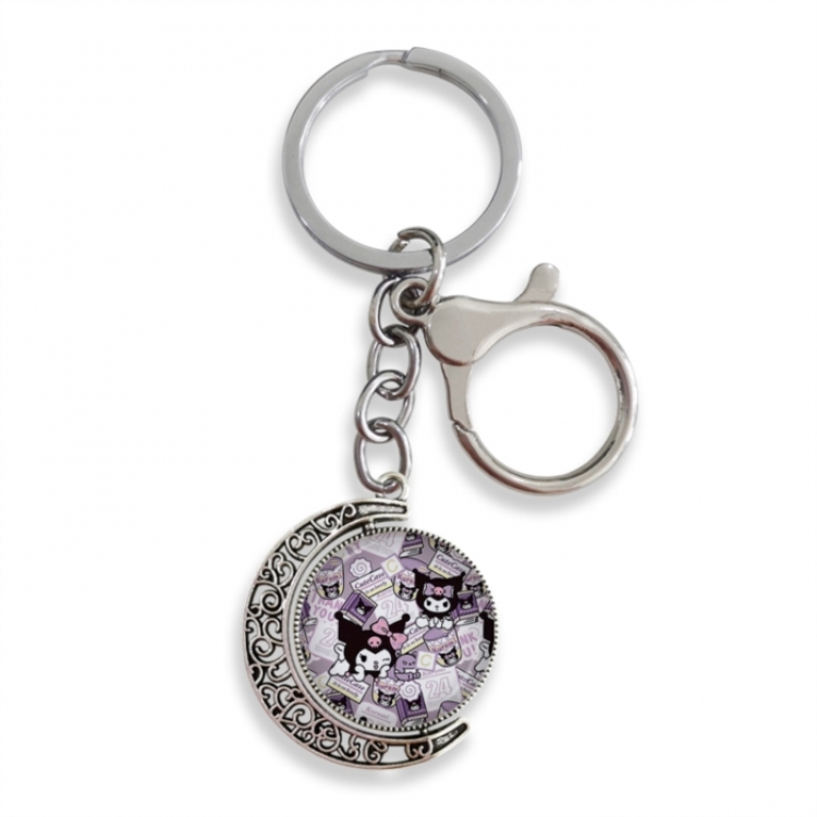 sanrio Anime double-sided crystal rotating gemstone keychain pendant price for 5 pcs