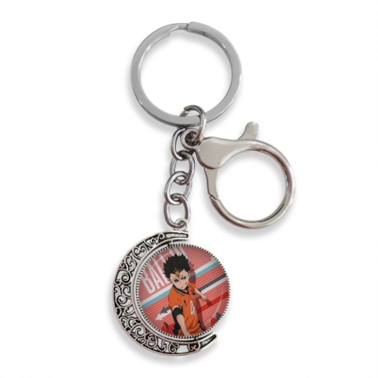 Haikyuu!! Anime double-sided crystal rotating gemstone keychain pendant price for 5 pcs