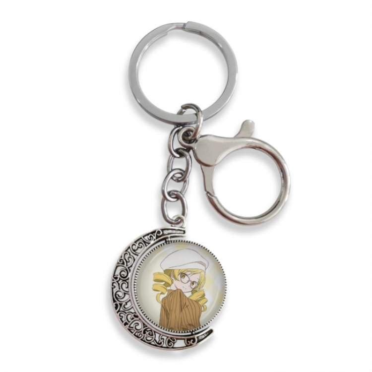 Magical Girl Madoka of the Magus Anime double-sided crystal rotating gemstone keychain pendant price for 5 pcs