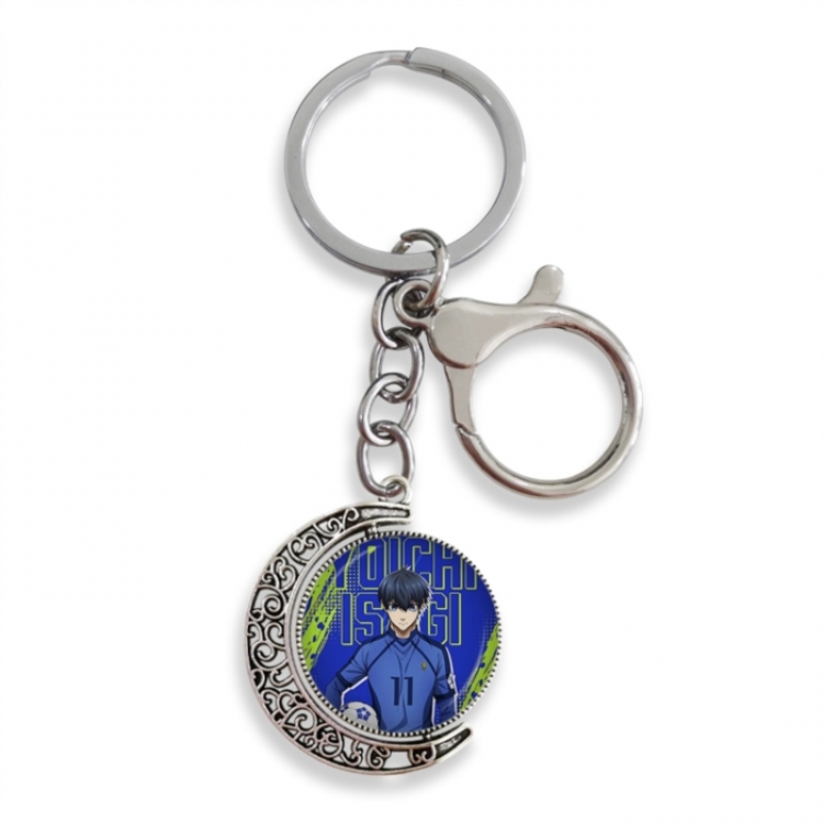 BLUE LOCK Anime double-sided crystal rotating gemstone keychain pendant price for 5 pcs