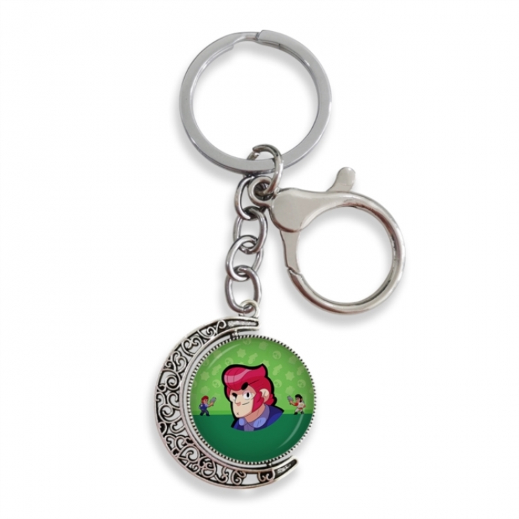 Brawl Stars Anime double-sided crystal rotating gemstone keychain pendant price for 5 pcs