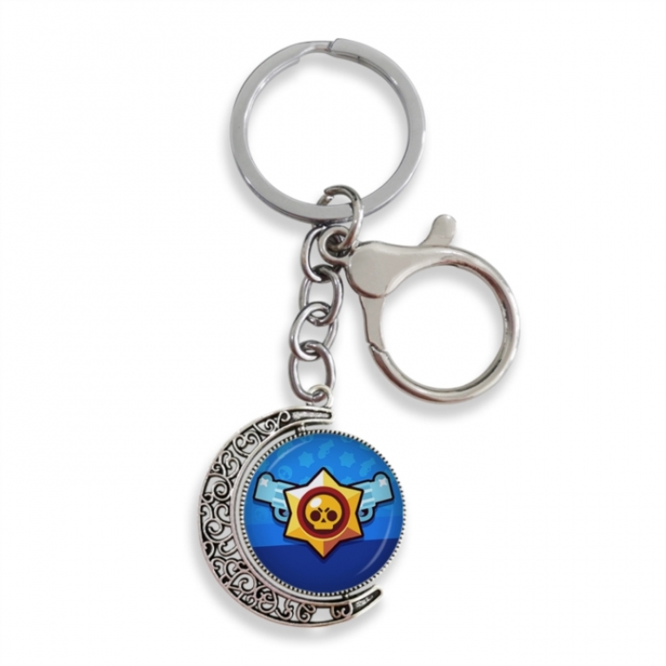 Brawl Stars Anime double-sided crystal rotating gemstone keychain pendant price for 5 pcs
