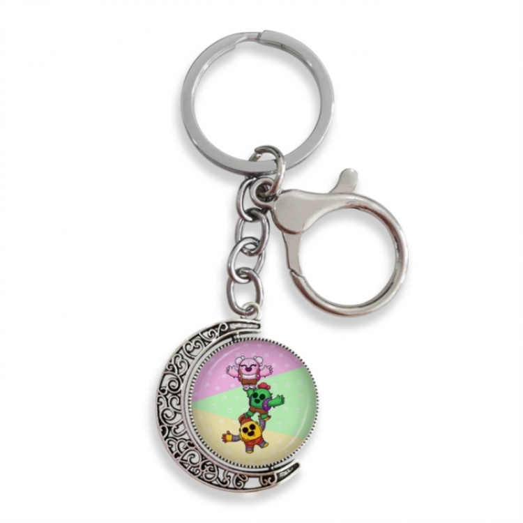 Brawl Stars Anime double-sided crystal rotating gemstone keychain pendant price for 5 pcs