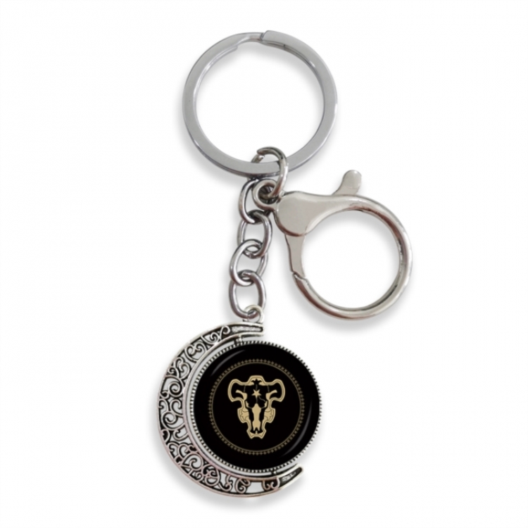 Black Clover Anime double-sided crystal rotating gemstone keychain pendant price for 5 pcs