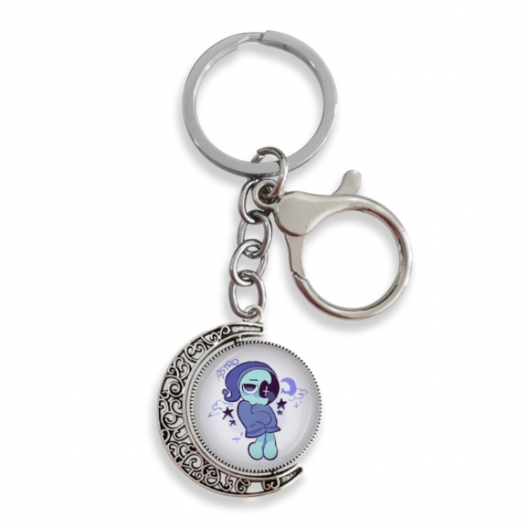 Dandy's World Anime double-sided crystal rotating gemstone keychain pendant price for 5 pcs