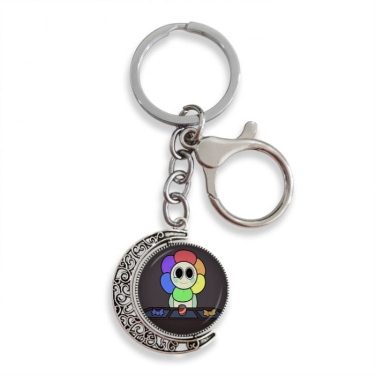 Dandy's World Anime double-sided crystal rotating gemstone keychain pendant price for 5 pcs