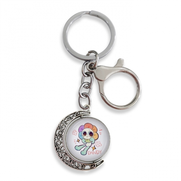 Dandy's World Anime double-sided crystal rotating gemstone keychain pendant price for 5 pcs