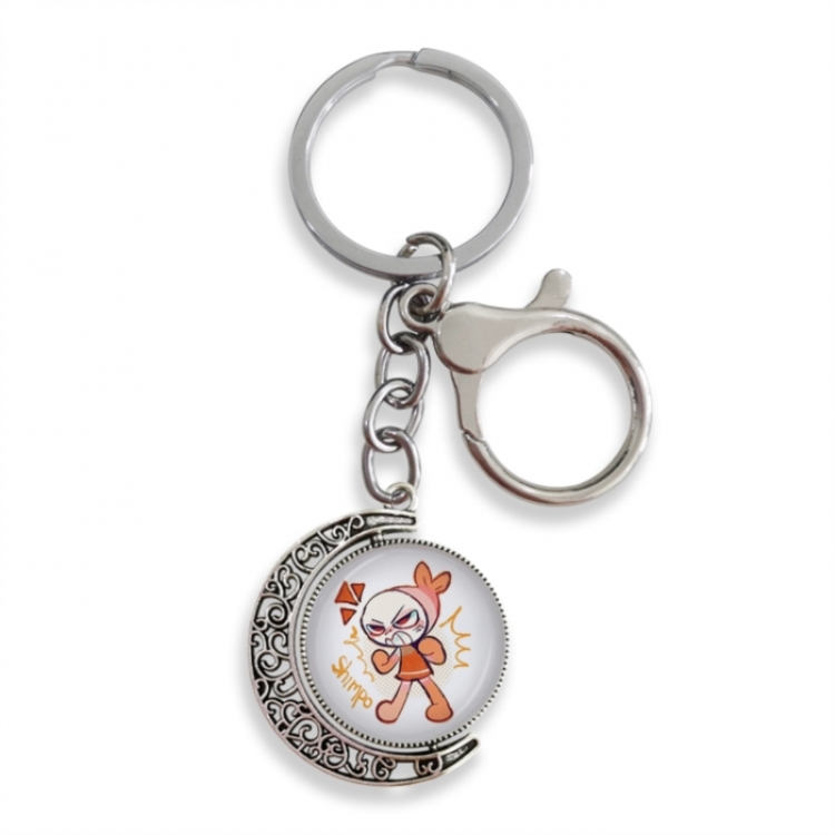 Dandy's World Anime double-sided crystal rotating gemstone keychain pendant price for 5 pcs