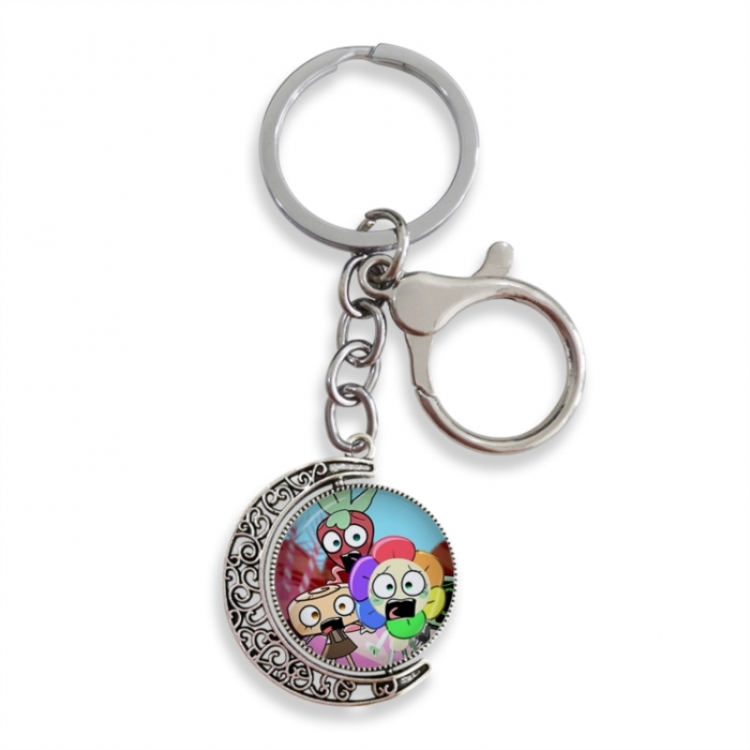 Dandy's World Anime double-sided crystal rotating gemstone keychain pendant price for 5 pcs