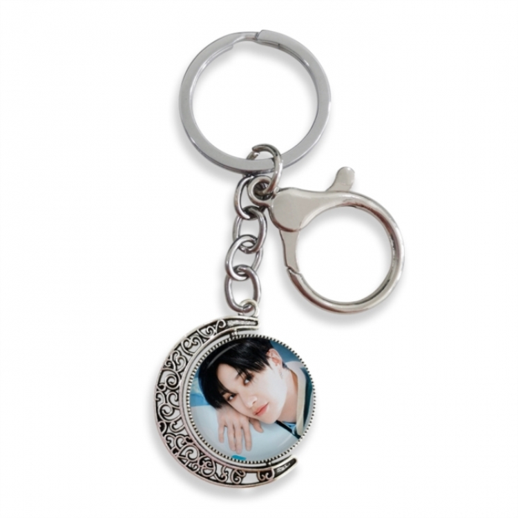 straykids Anime double-sided crystal rotating gemstone keychain pendant price for 5 pcs