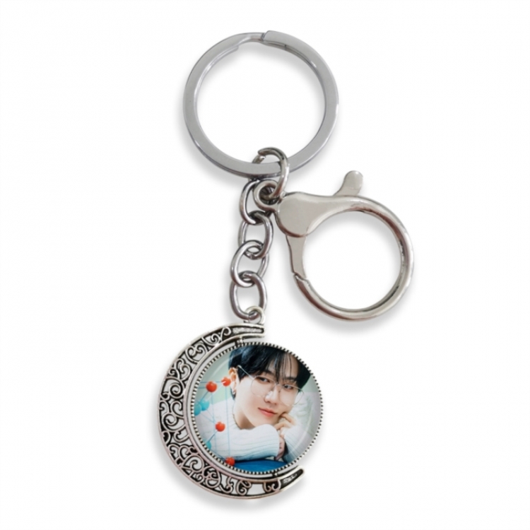 straykids Anime double-sided crystal rotating gemstone keychain pendant price for 5 pcs