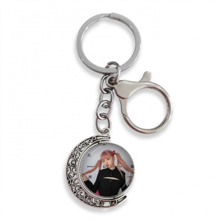 IVE Anime double-sided crystal rotating gemstone keychain pendant price for 5 pcs