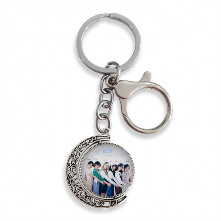 IVE Anime double-sided crystal rotating gemstone keychain pendant price for 5 pcs