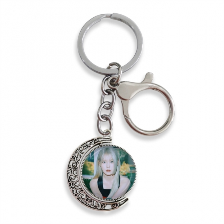 IU Anime double-sided crystal rotating gemstone keychain pendant price for 5 pcs