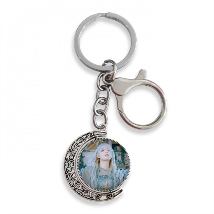 IU Anime double-sided crystal rotating gemstone keychain pendant price for 5 pcs