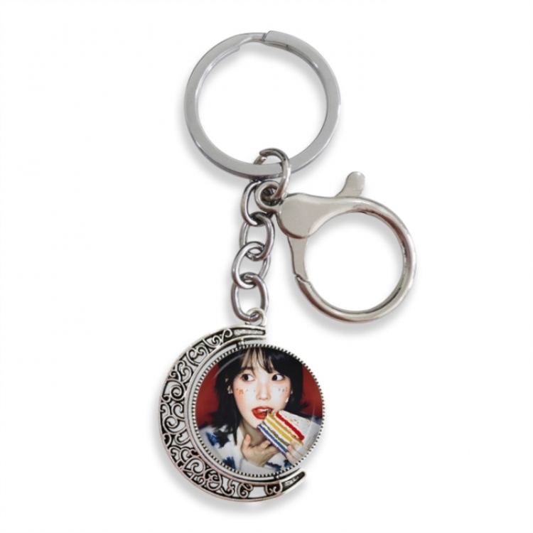 IU Anime double-sided crystal rotating gemstone keychain pendant price for 5 pcs