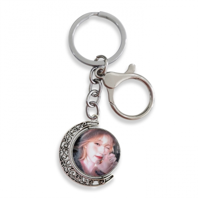 IU Anime double-sided crystal rotating gemstone keychain pendant price for 5 pcs