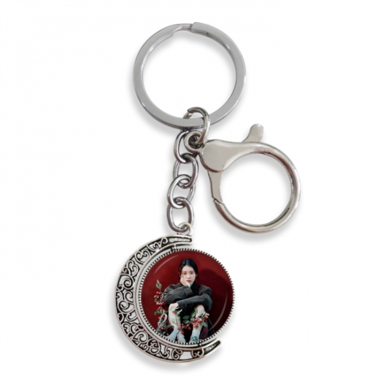 IU Anime double-sided crystal rotating gemstone keychain pendant price for 5 pcs