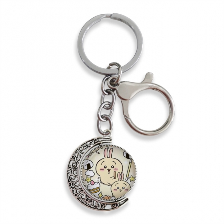Chiikawa Anime double-sided crystal rotating gemstone keychain pendant price for 5 pcs