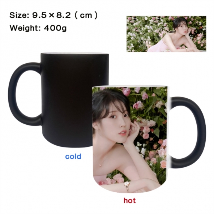 IU Anime peripherals color changing ceramic cup tea cup mug 9.5X8.2cm