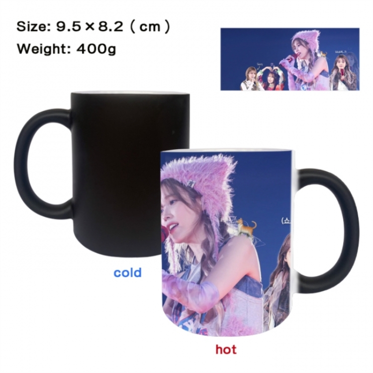 IU Anime peripherals color changing ceramic cup tea cup mug 9.5X8.2cm