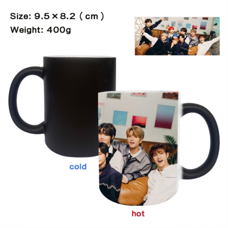 straykids Anime peripherals color changing ceramic cup tea cup mug 9.5X8.2cm
