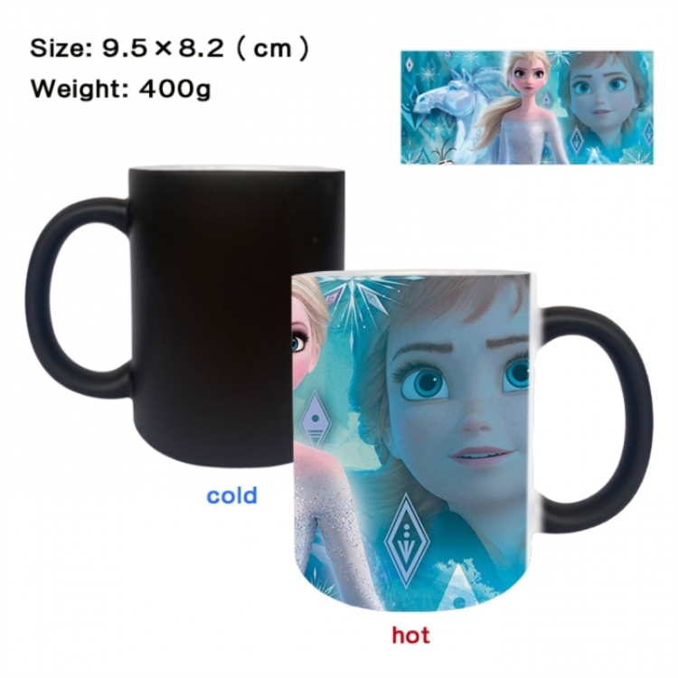 Frozen Anime peripherals color changing ceramic cup tea cup mug 9.5X8.2cm