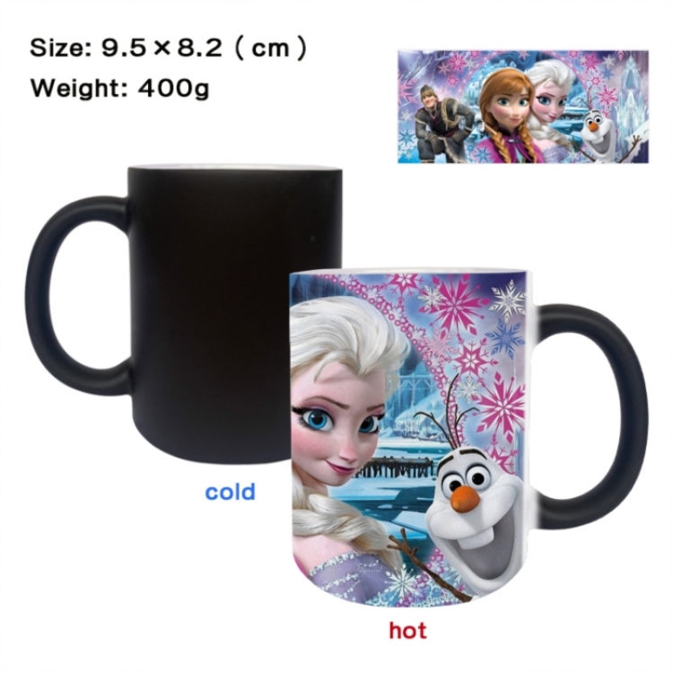 Frozen Anime peripherals color changing ceramic cup tea cup mug 9.5X8.2cm