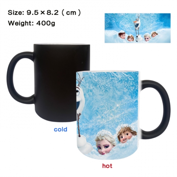 Frozen Anime peripherals color changing ceramic cup tea cup mug 9.5X8.2cm