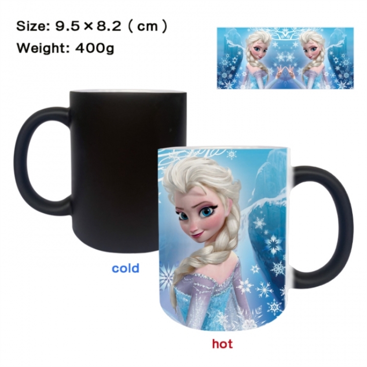 Frozen Anime peripherals color changing ceramic cup tea cup mug 9.5X8.2cm
