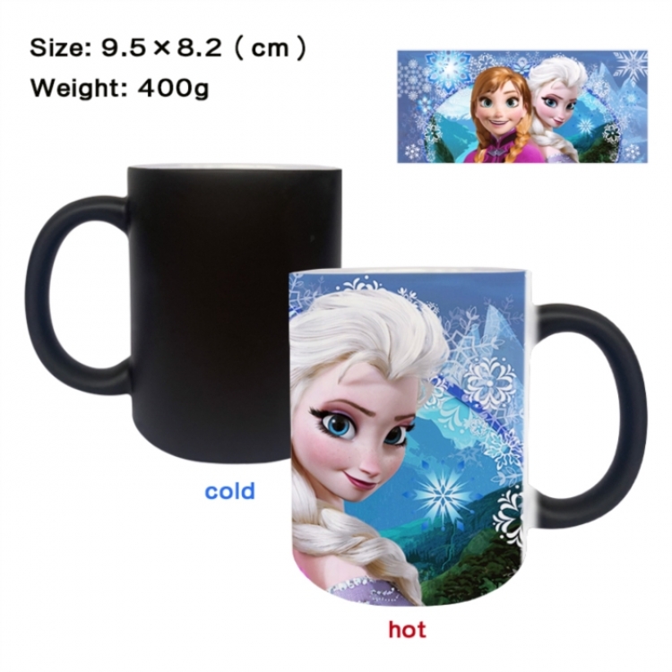 Frozen Anime peripherals color changing ceramic cup tea cup mug 9.5X8.2cm