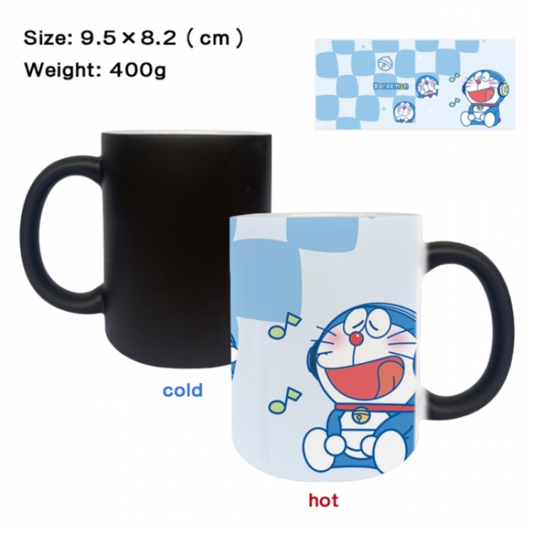 Doraemon Anime peripherals color changing ceramic cup tea cup mug 9.5X8.2cm