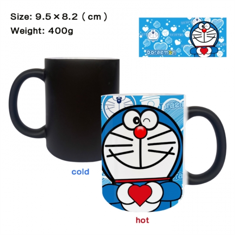 Doraemon Anime peripherals color changing ceramic cup tea cup mug 9.5X8.2cm