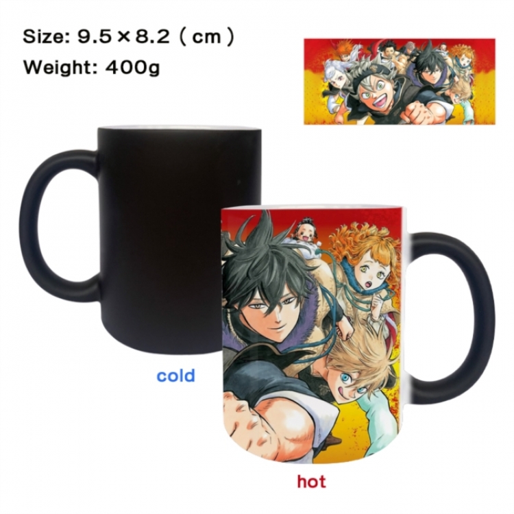 Black Clover Anime peripherals color changing ceramic cup tea cup mug 9.5X8.2cm