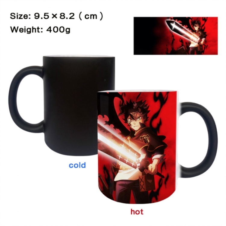 Black Clover Anime peripherals color changing ceramic cup tea cup mug 9.5X8.2cm