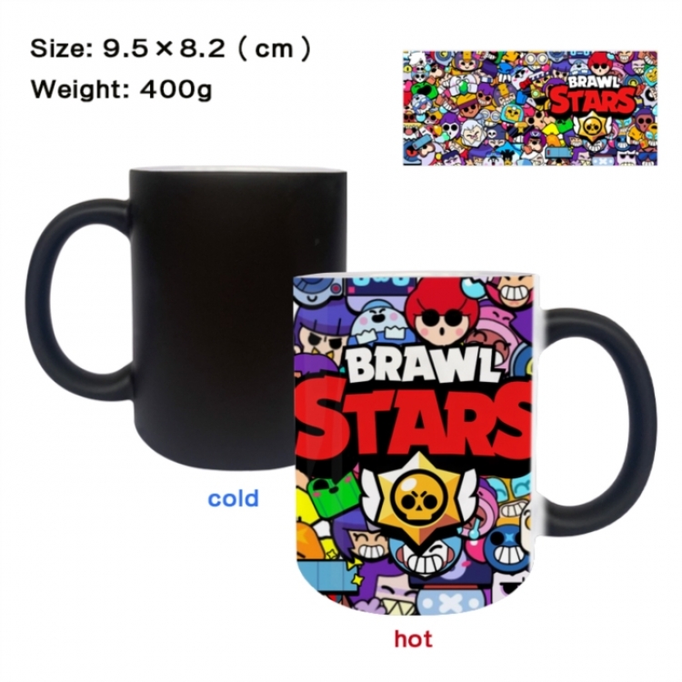 Brawl Stars Anime peripherals color changing ceramic cup tea cup mug 9.5X8.2cm