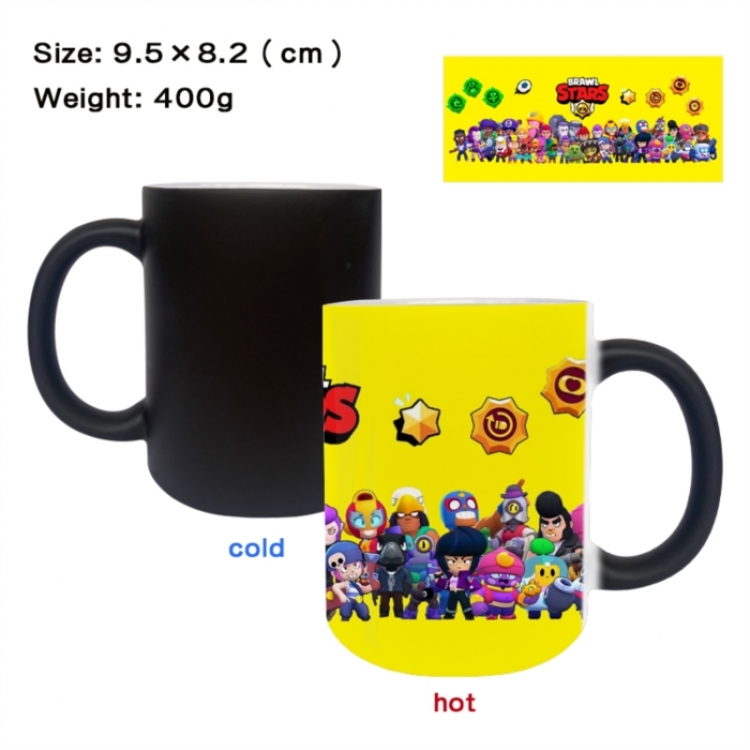 Brawl Stars Anime peripherals color changing ceramic cup tea cup mug 9.5X8.2cm